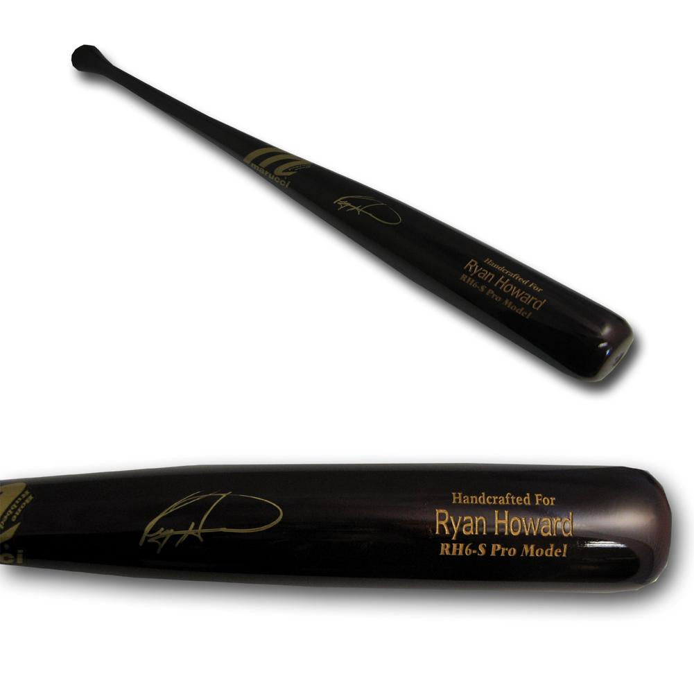 Autographed Ryan Howard Game Model Maroon Mariucci Bat.