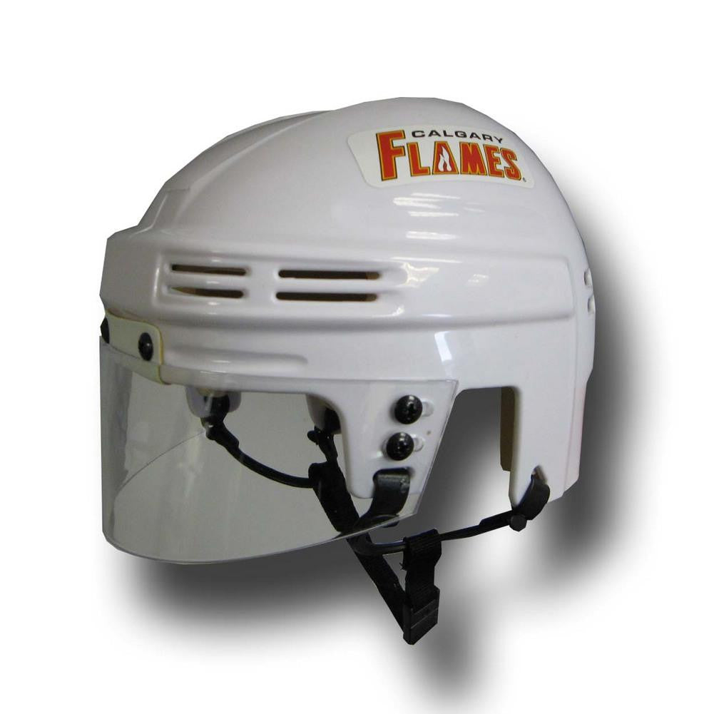 Official NHL Licensed Mini Player Helmets - Calgary Flames (White)