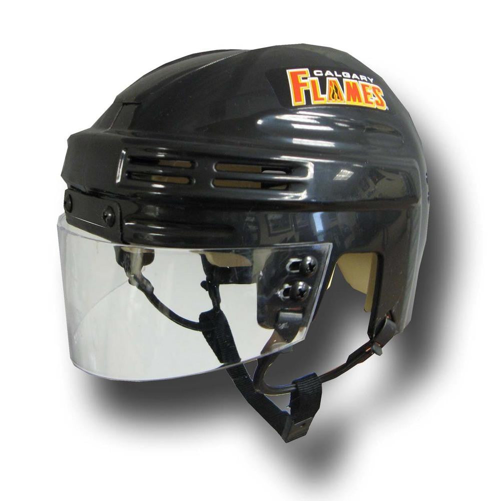 Official NHL Licensed Mini Player Helmets - Calgary Flames