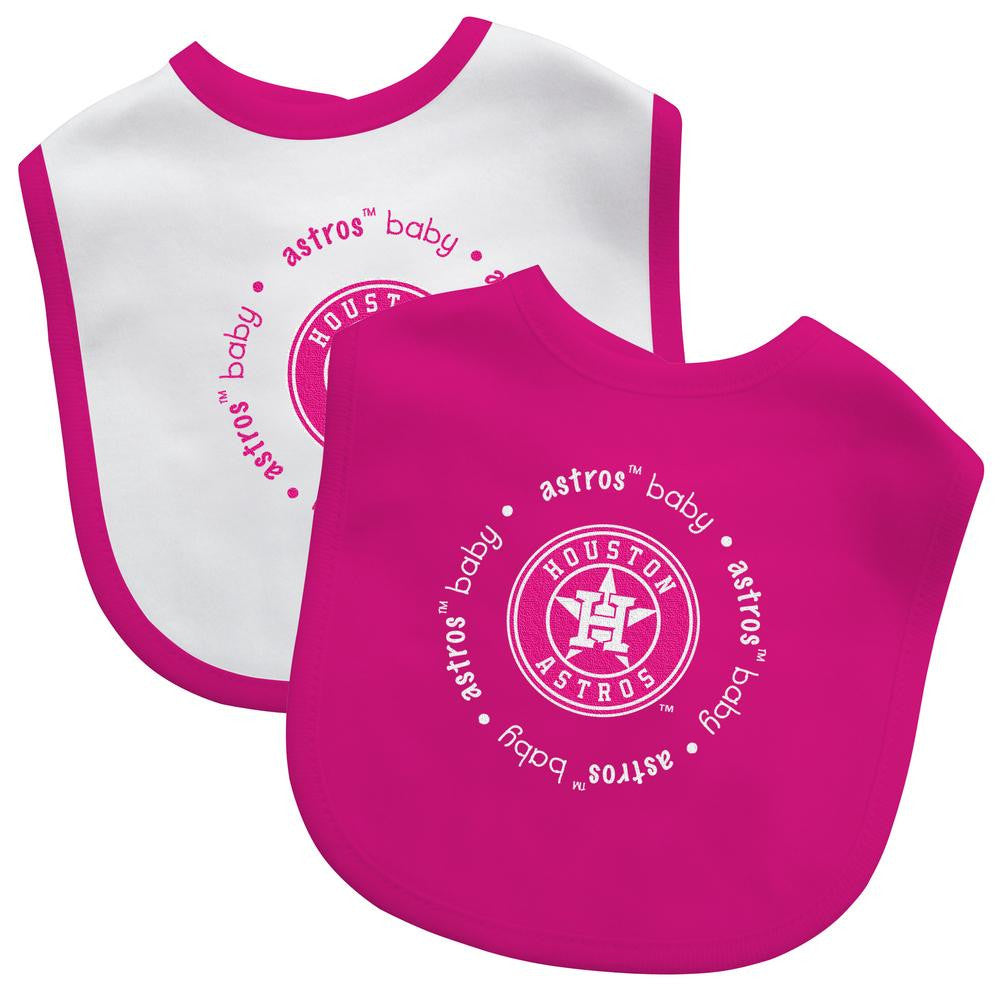 MLB Houston Astros Baby Fanatic Bib (2-Pack) Pink