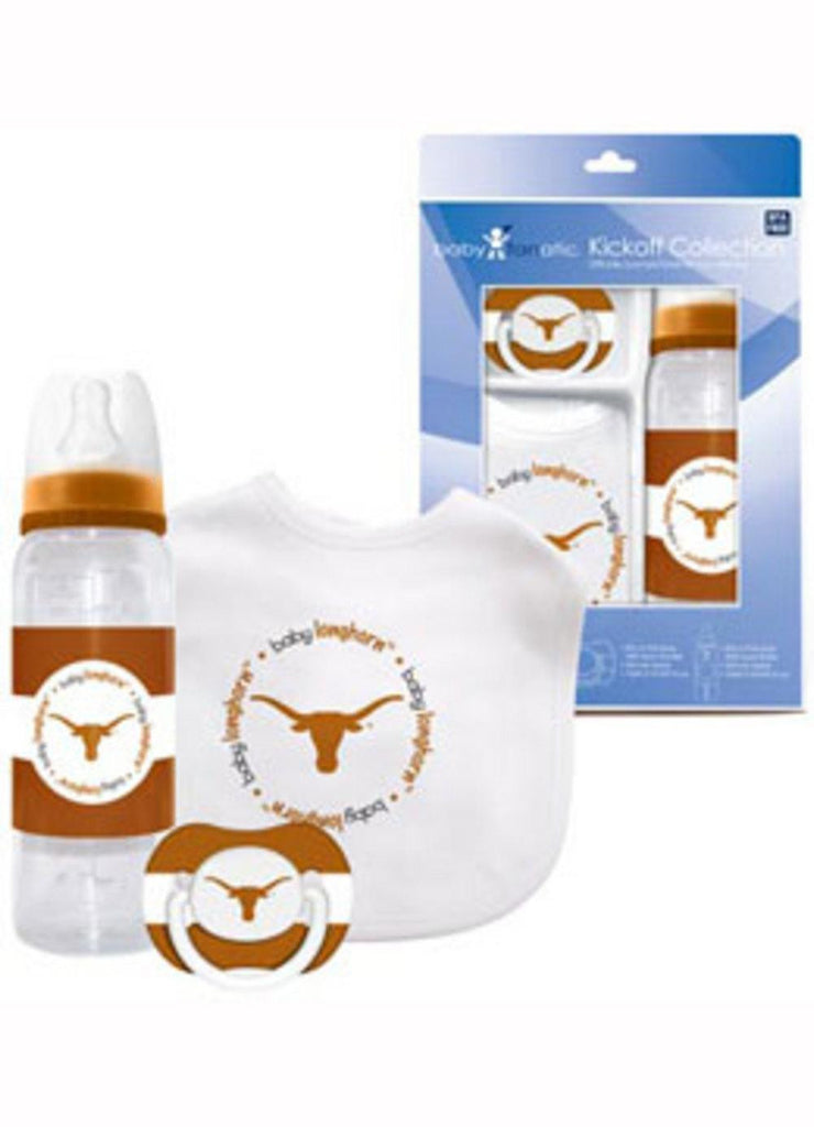 University of Texas Bib, Bottle and Pacifier Gift Set