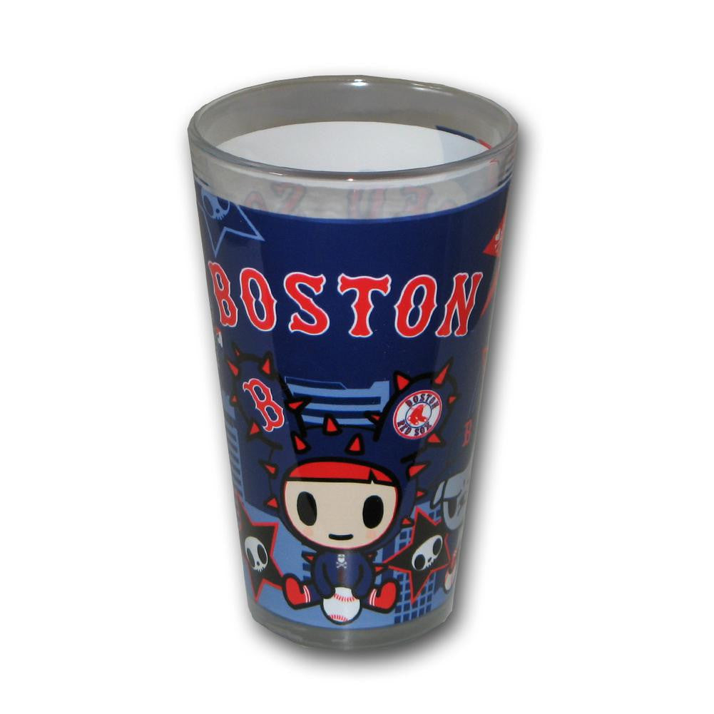 MLB Boston Red Sox Tokidoki Sublimated Pint Glass (2-Pack) 16-Ounce