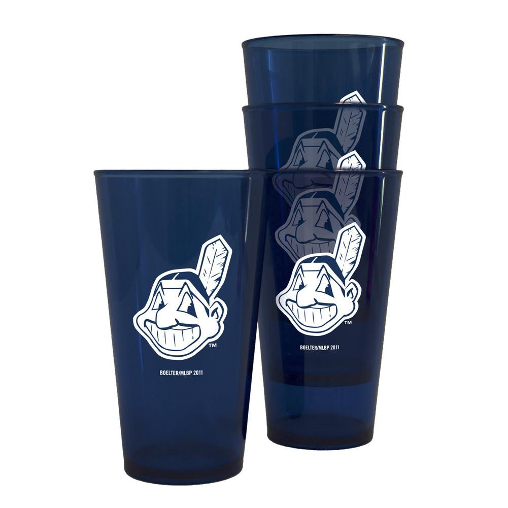 MLB Cleveland Indians Plastic Pint Glass Set