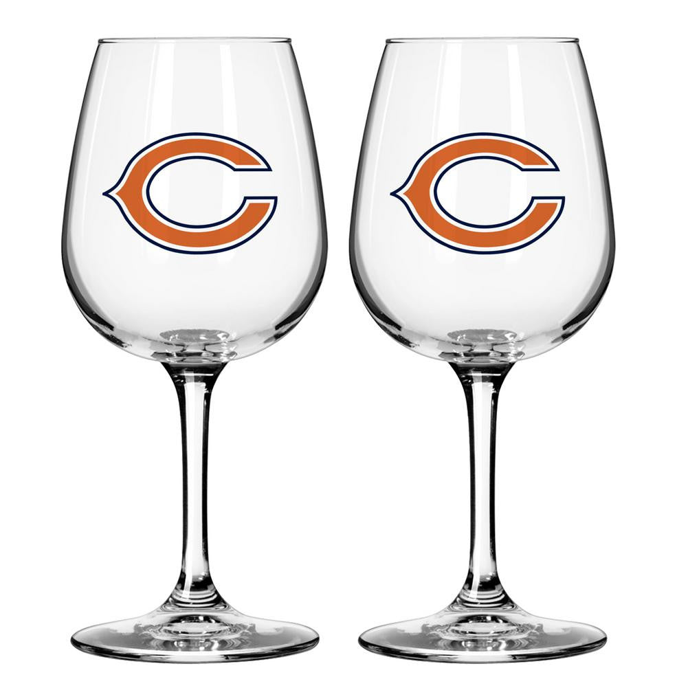 12Oz Nfl-Bears 2Pk Wine Set