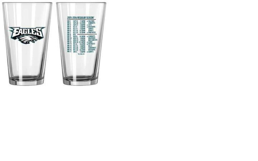 Boelter 2-Pack Schedule Pint Glasses - NFL Philadelphia Eagles