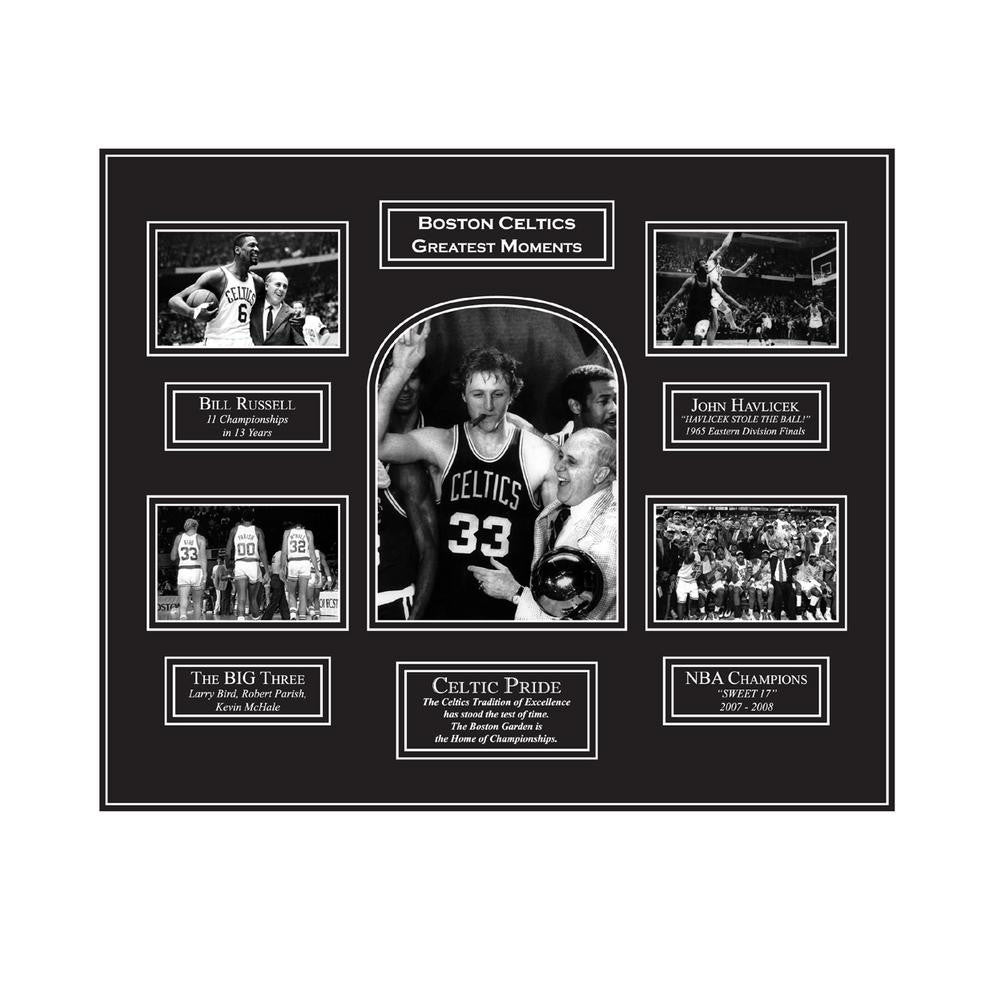NBA Boston Celtics Greatest Moments Collage