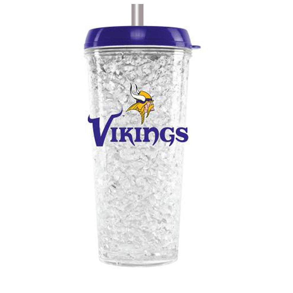 TUMBLER W-STRAW NFL MIN 02273