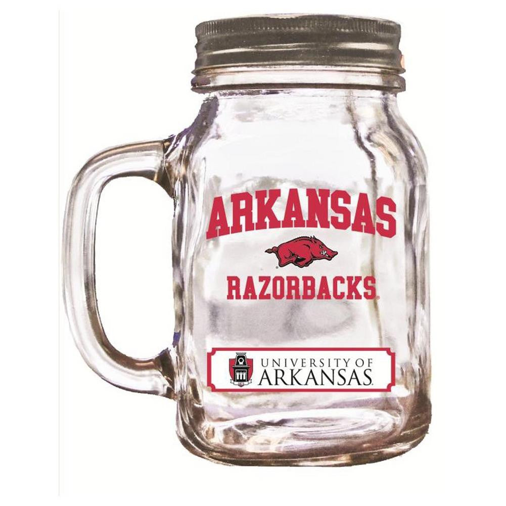 16Oz Mason Jar Arkansas Razorbacks
