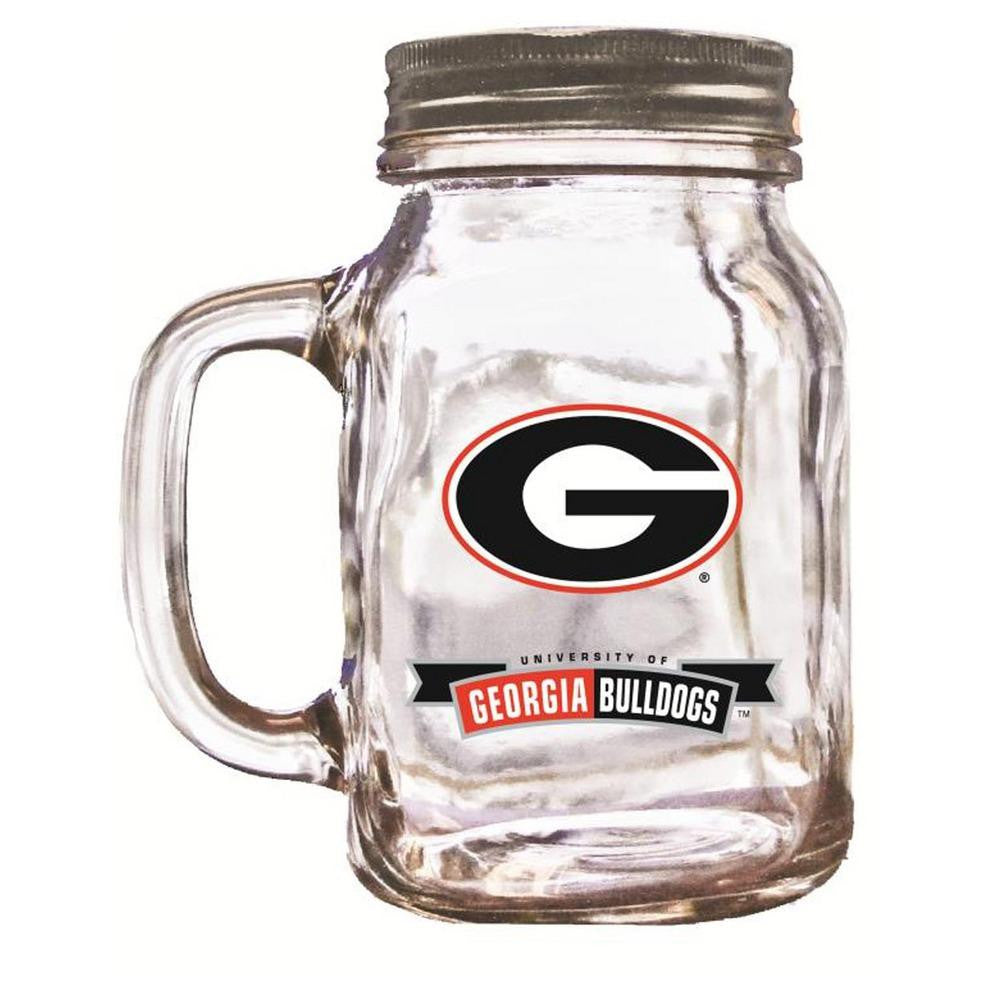 16Oz Mason Jar Georgia Bulldogs