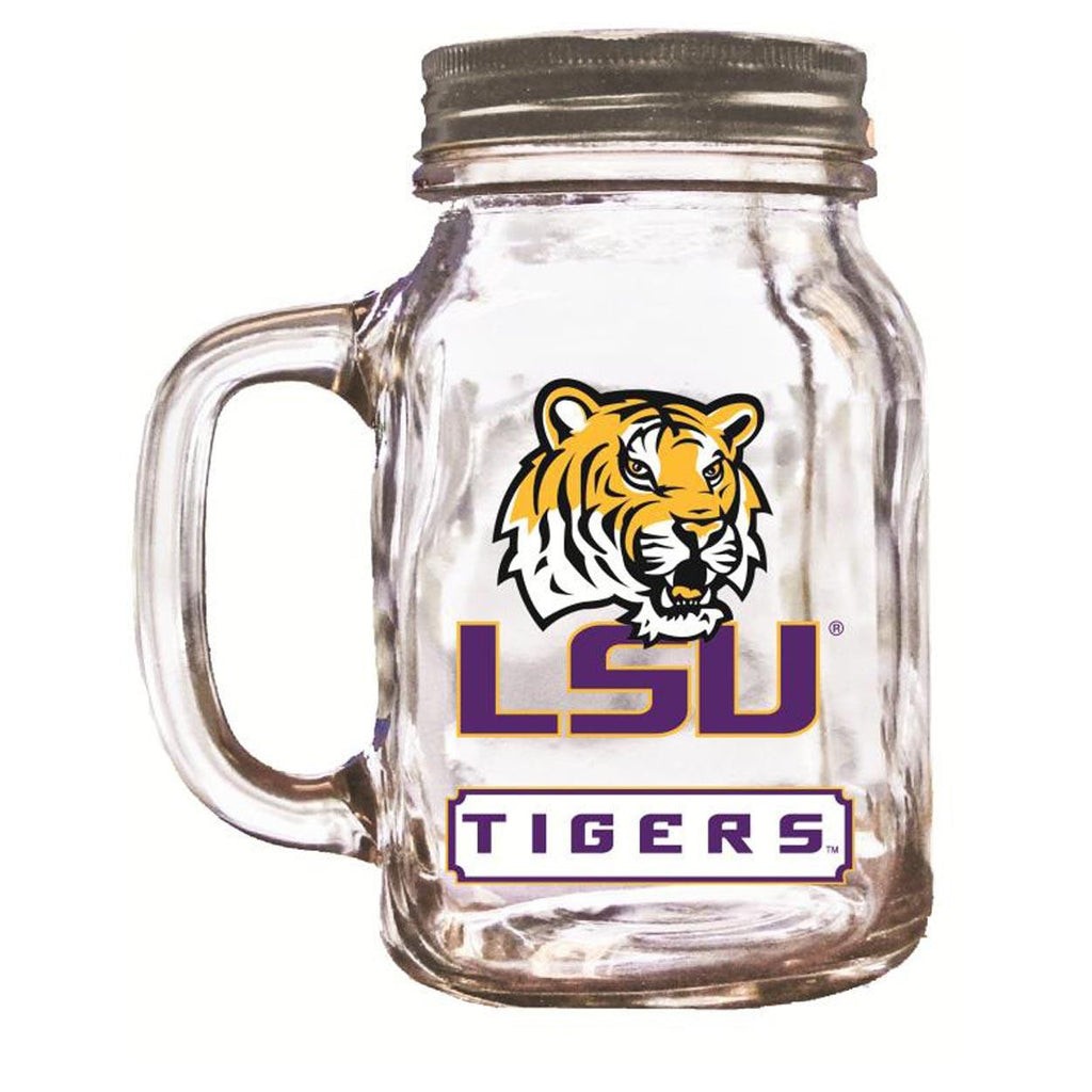 16Oz Mason Jar Lsu Tigers