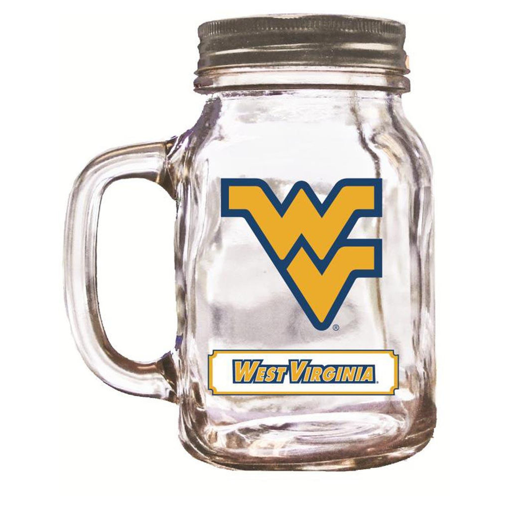 16Oz Mason Jar West Virginia Mountaineers
