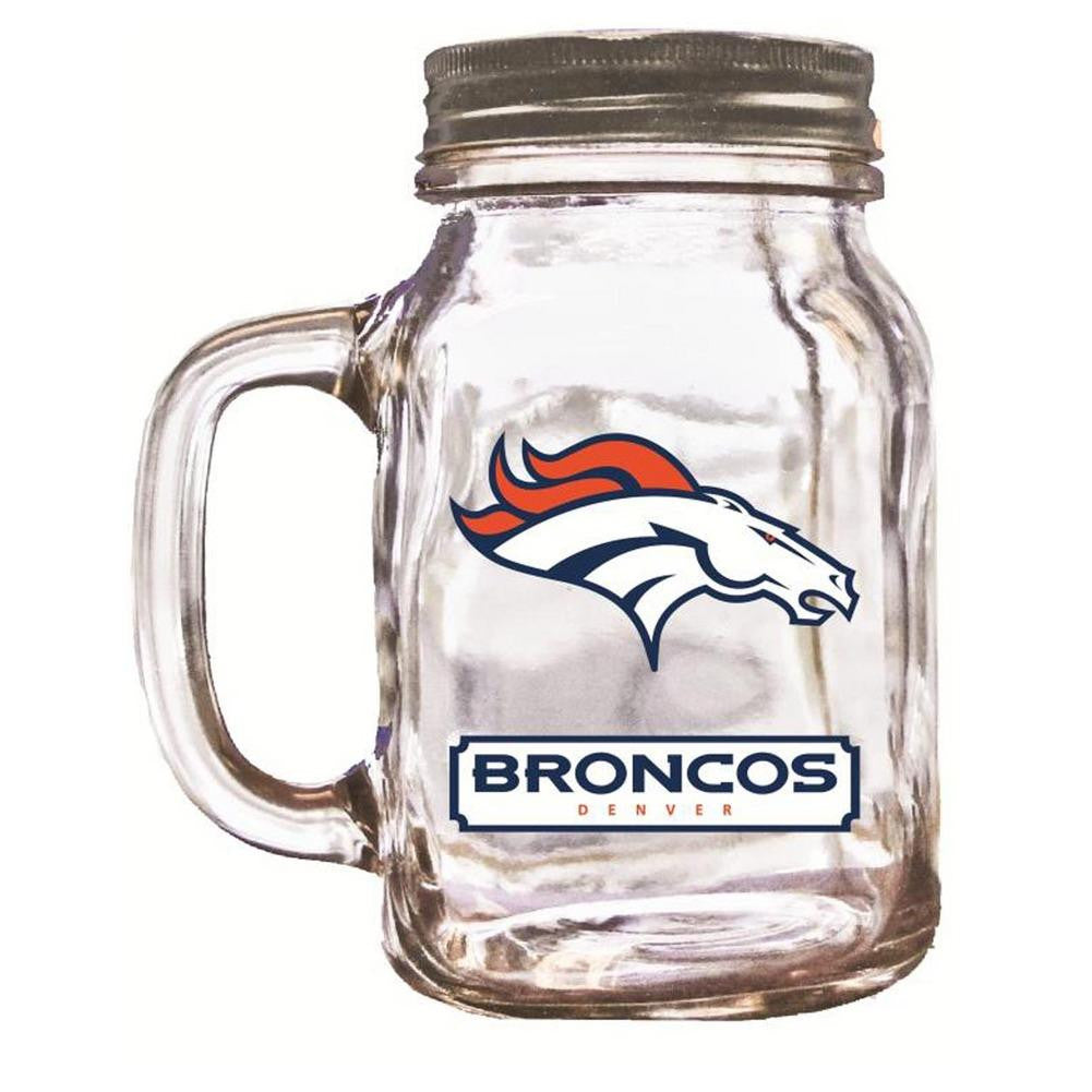 Duckhouse 16 Ounce Mason Jar - Denver Broncos