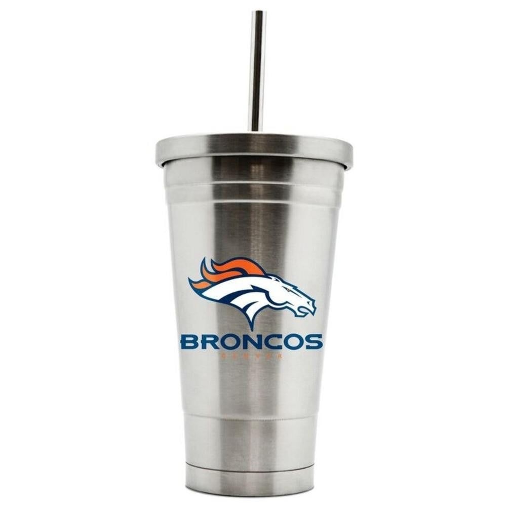 Duckhouse 16oz stainless steel travel tumbler NFL Denver Broncos