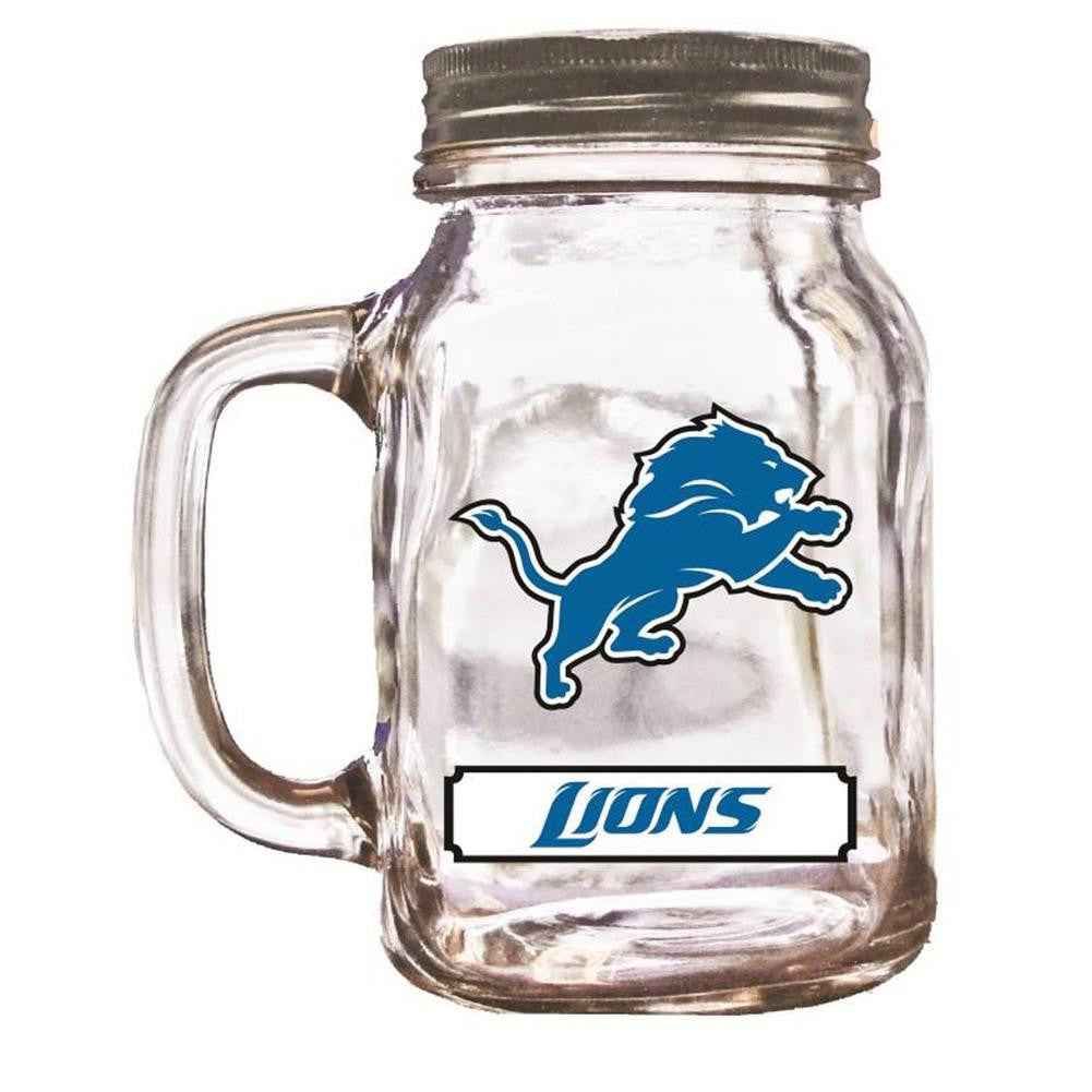 Duckhouse 16 Ounce Mason Jar - Detriot Lions
