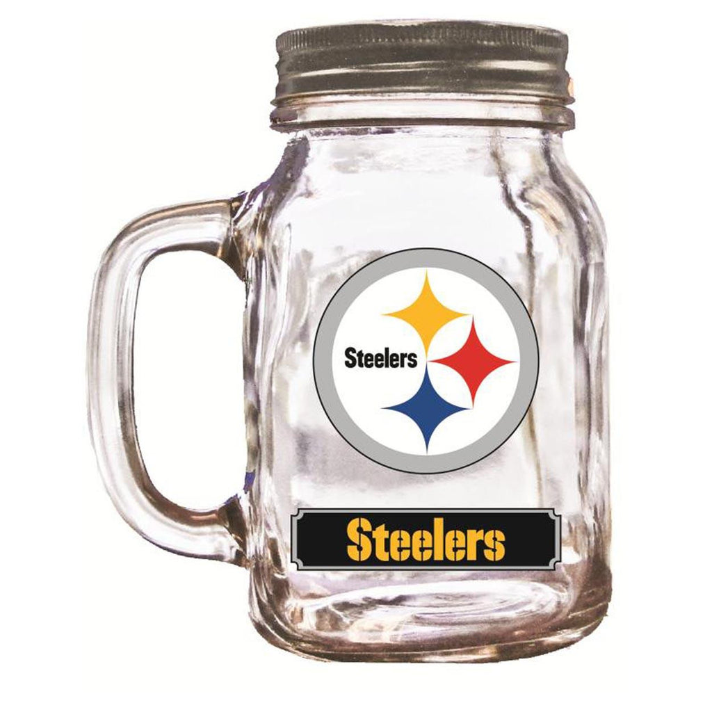 Duckhouse 16 Ounce Mason Jar - Pittsburgh Steelers