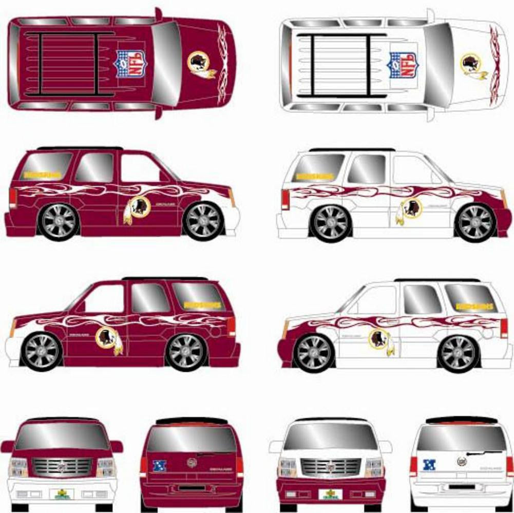 NFL Washington Redskins Cadillac Escalade Home & Away Colors Pack