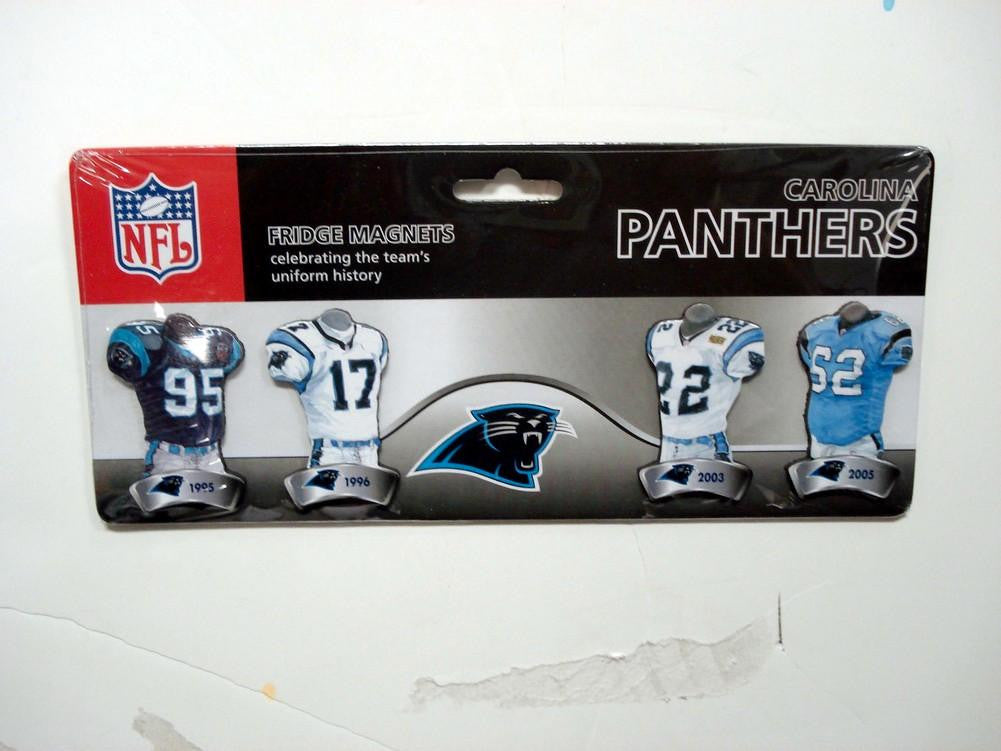 4 Pack Uniform Magnet Set - NFL - Carolina Panthers