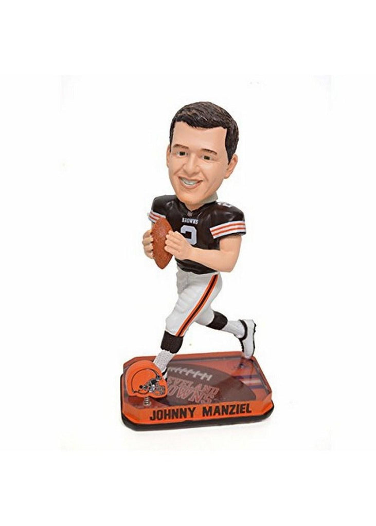 NFL Cleveland Browns Johnny Manziel #3 2014 Springy Logo Base Bobble - Road