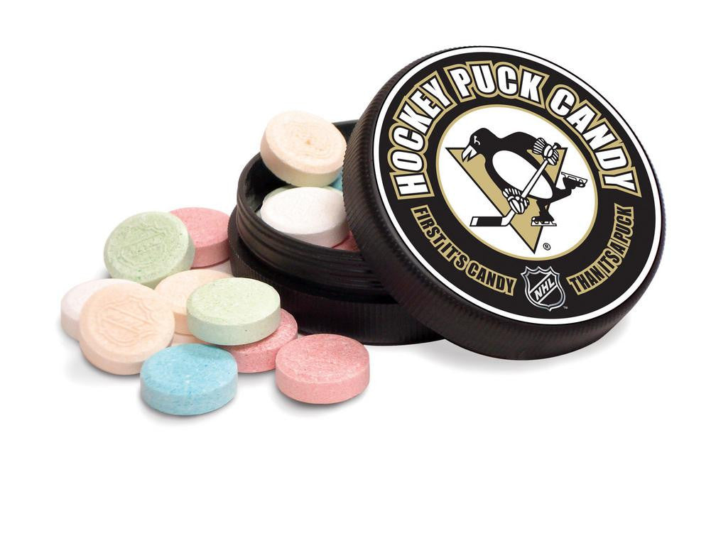 NHL Pittsburgh Penguins Hockey Puck Candy (Display of 12)
