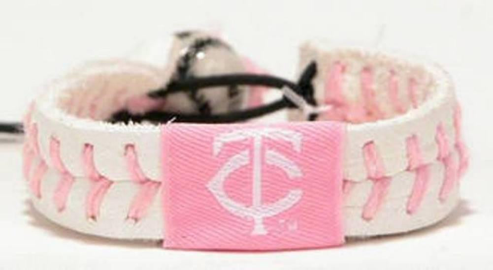 Gamewear MLB Leather Wrist Band - Twins (Pink)