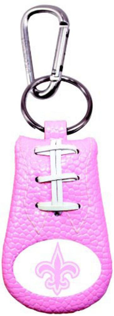 NFL New Orleans Saints Pink Football Keychain