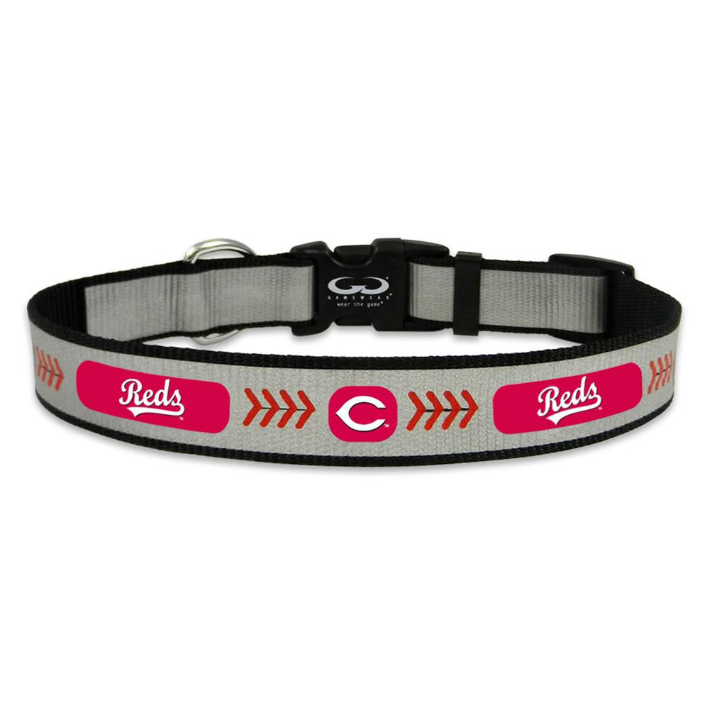 Medium- Gamewear Reflective Pet Collar- Cincinnati Reds