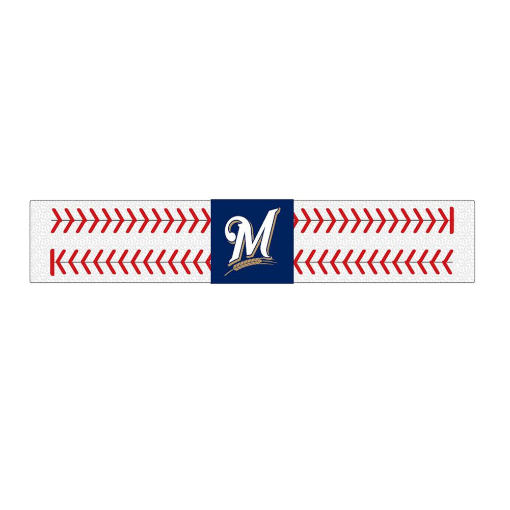 Gamewear 2 Seamer Leather Wristband - Milwaukee Brewers