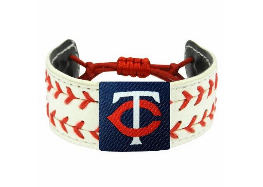 Gamewear 2 Seamer Leather Wristband - Minnesota Twins