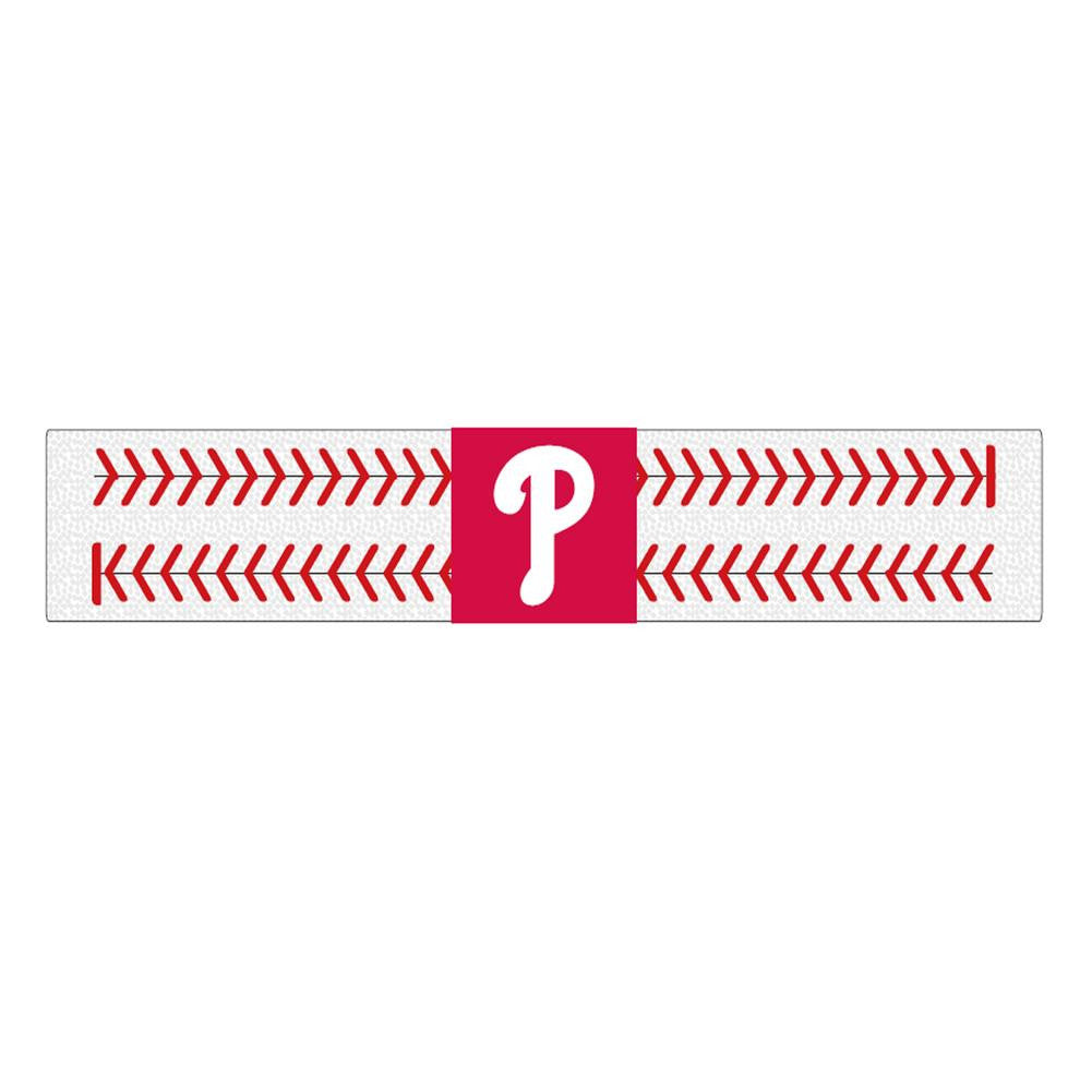 Gamewear 2 Seamer Leather Wristband - Philadelphia Phillies