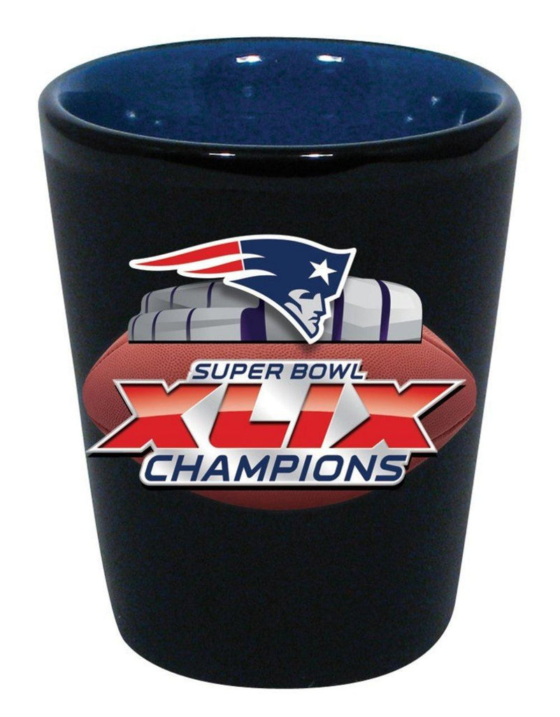 2oz 2-tone Ceramic Collector Glass-New England Patriots