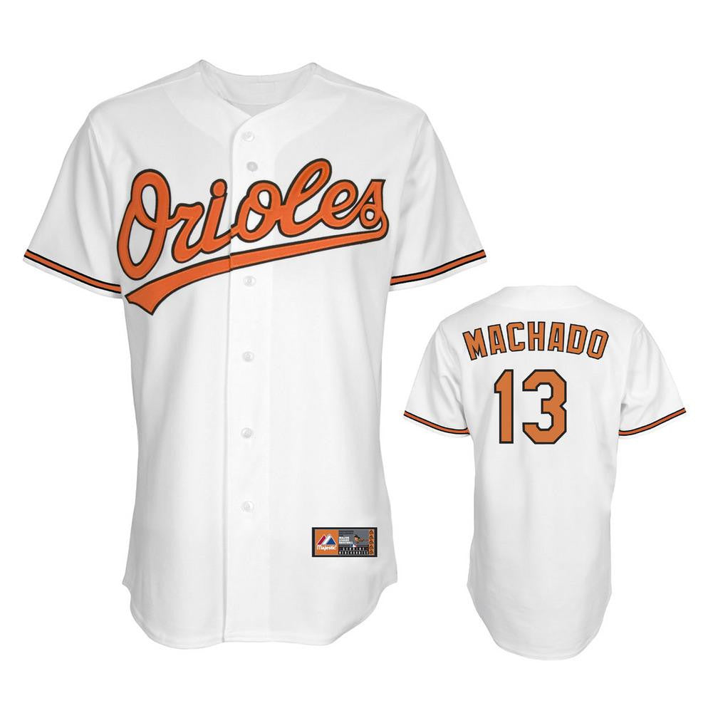Manny Machado Orioles White Home Replica Jersey