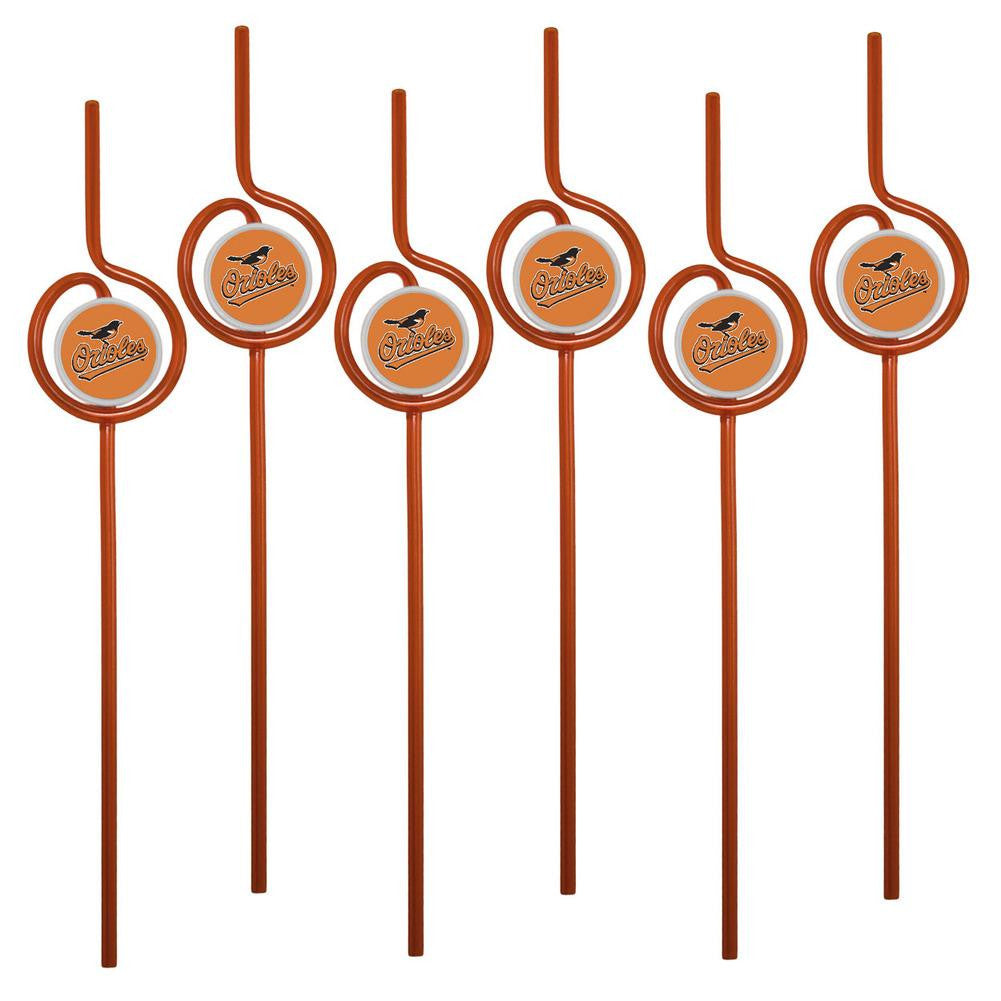 MLB Baltimore Orioles Team Sip Straw 6-Pack
