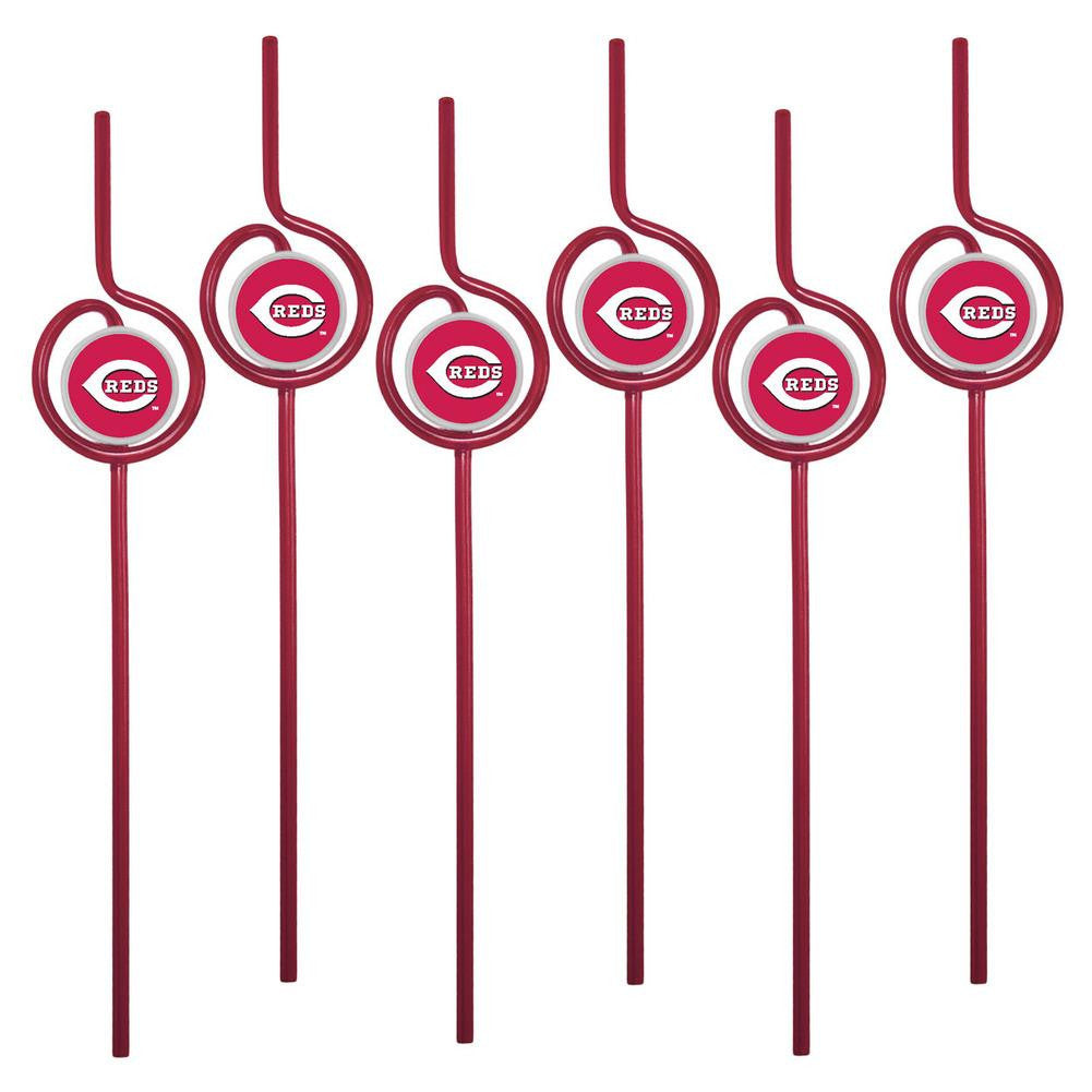 MLB Cincinnati Reds Team Sip Straw 6-Pack