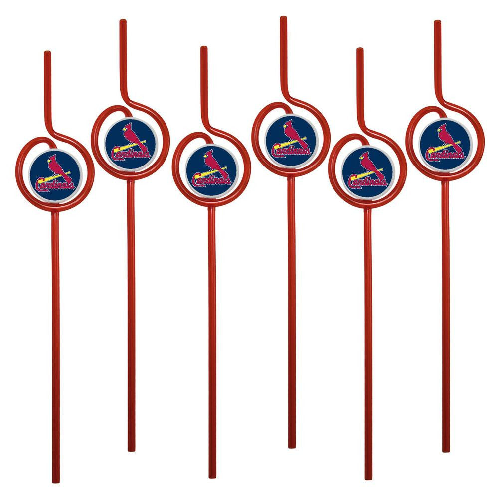 MLB St. Louis Cardinals Team Sip Straw 6-Pack