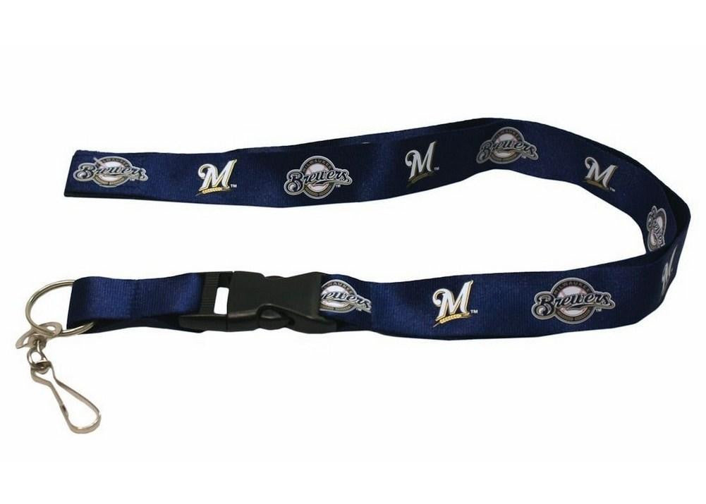 MLB Milwaukee Breakaway Lanyard with Key Ring