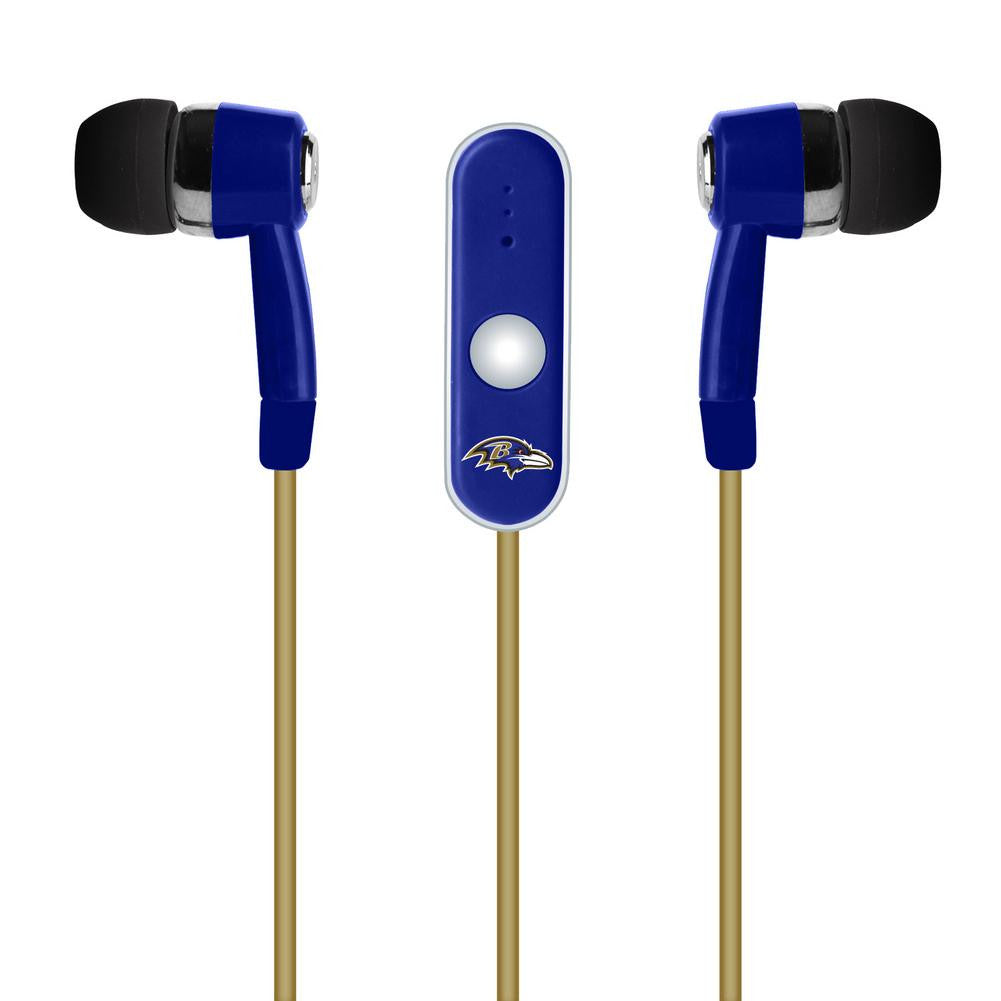 Mizco NFL Baltimore Ravens Hands-Free Earbuds