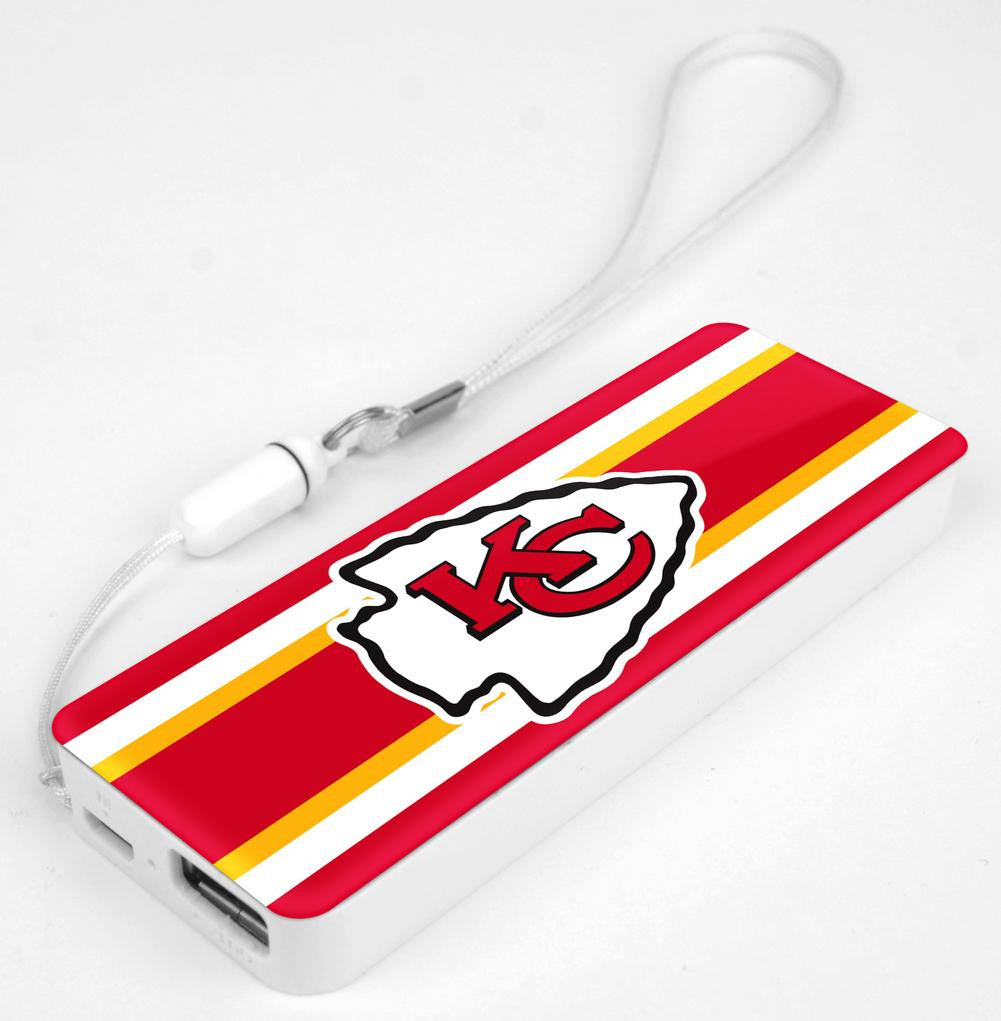 Mizco NFL Kansas City Chiefs 3K Slim Power Bank Powerbar