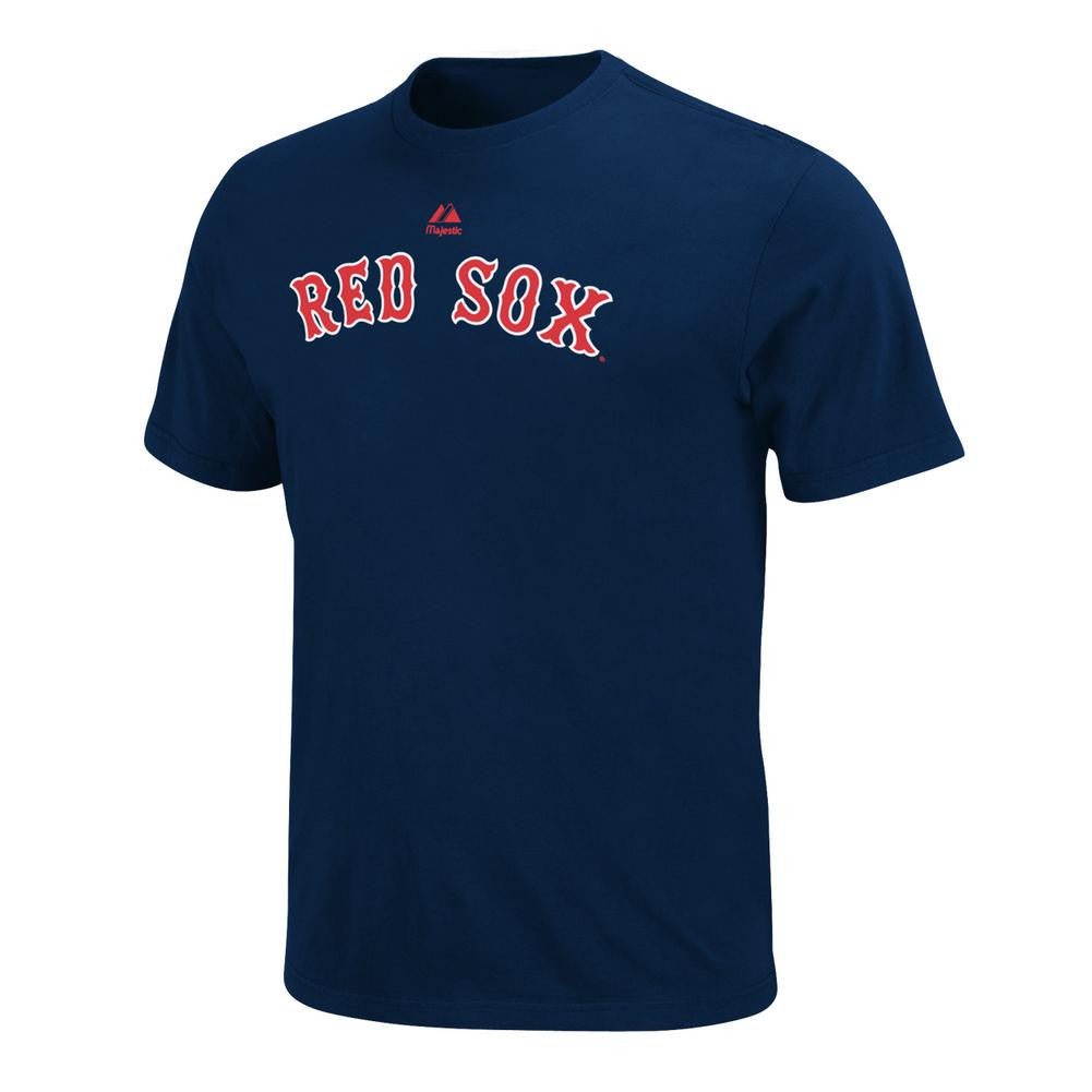Majestic MLB Boston Red Sox Youth Navy Blue Wordmark T-Shirt Extra Large