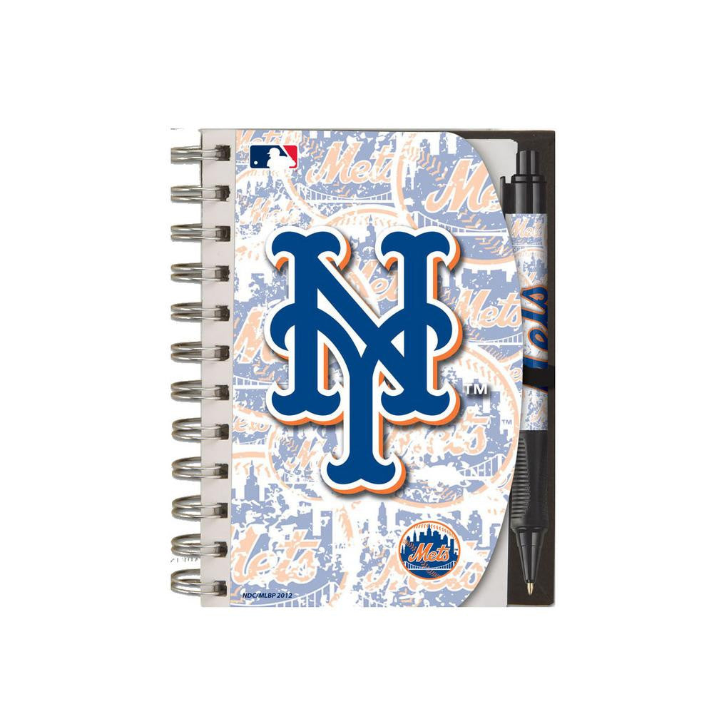 Deluxe Hardcover 4X6 Notebook & Pen Set (Grip) - New York Mets