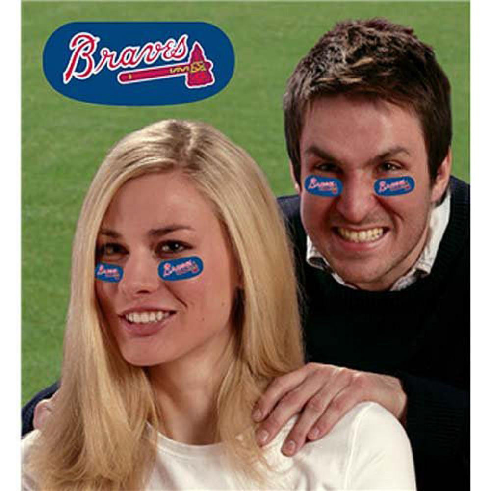 Party Animal MLB Atlanta Braves Team Eye Black Strips-3 Pairs