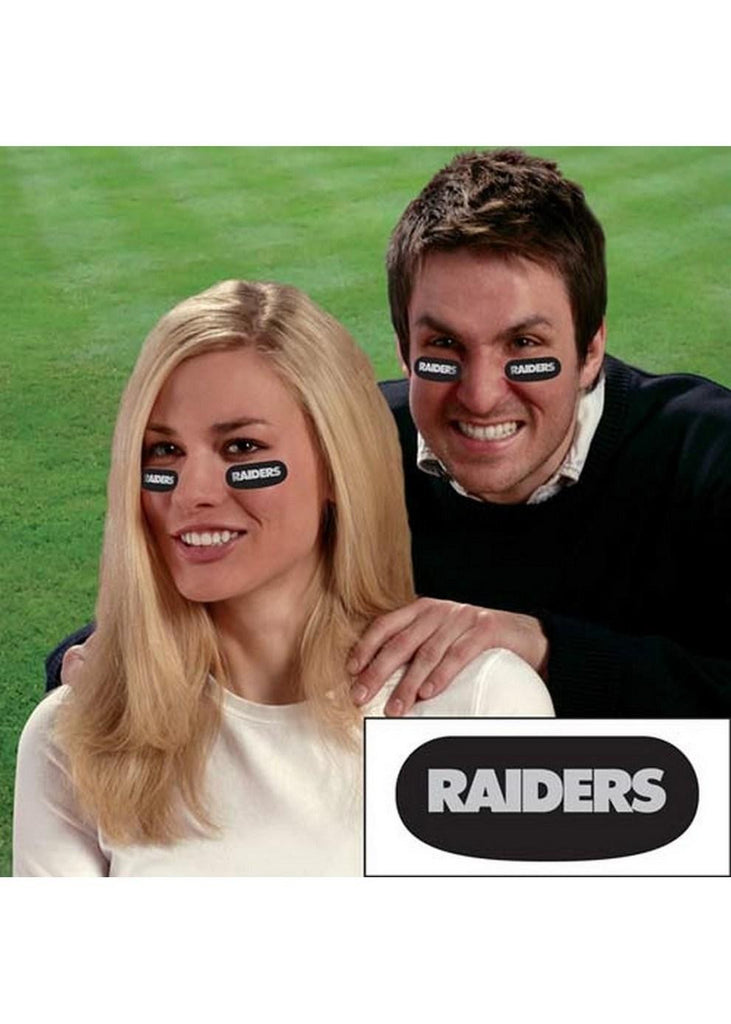 Party Animal Stick-On Eye Black Strips - NFL Oakland Raiders