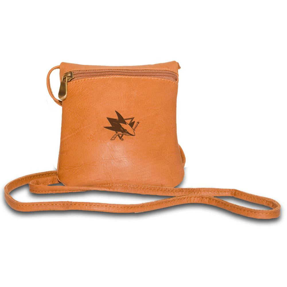 Pangea Tan Leather Womens Mini Handbag - San Jose Sharks