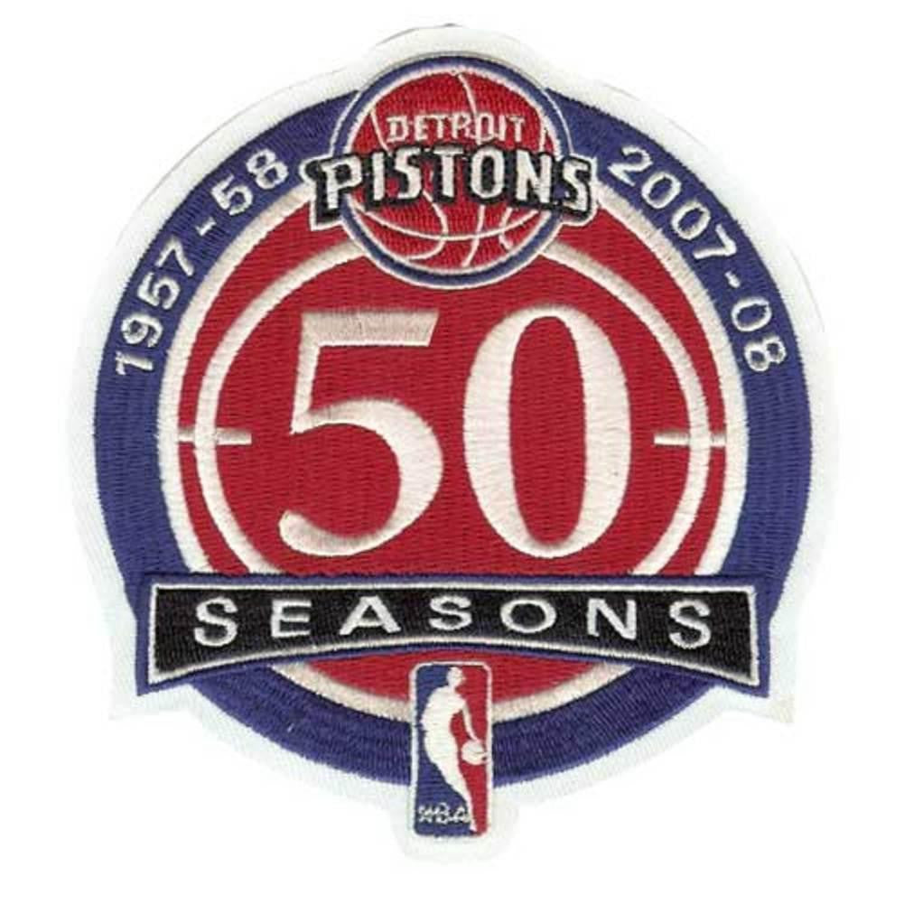 NBA Logo Patch - Detroit Piston 50Th Anniversary