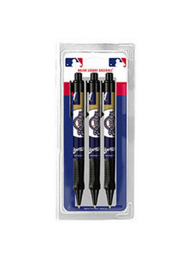 MLB Milwaukee Brewers 3-Pack Grip Pens