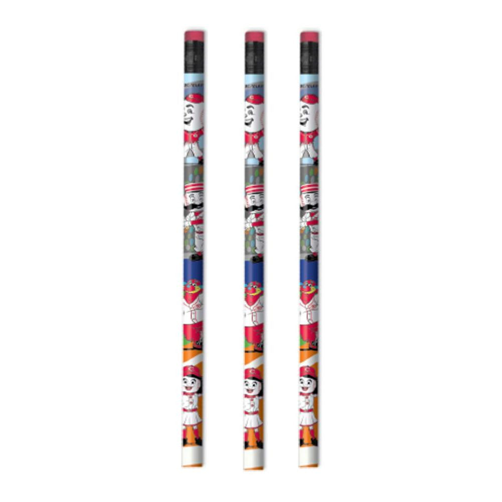Tokidoki Cincinnati Reds Mascot  3 Pack Pencil Set