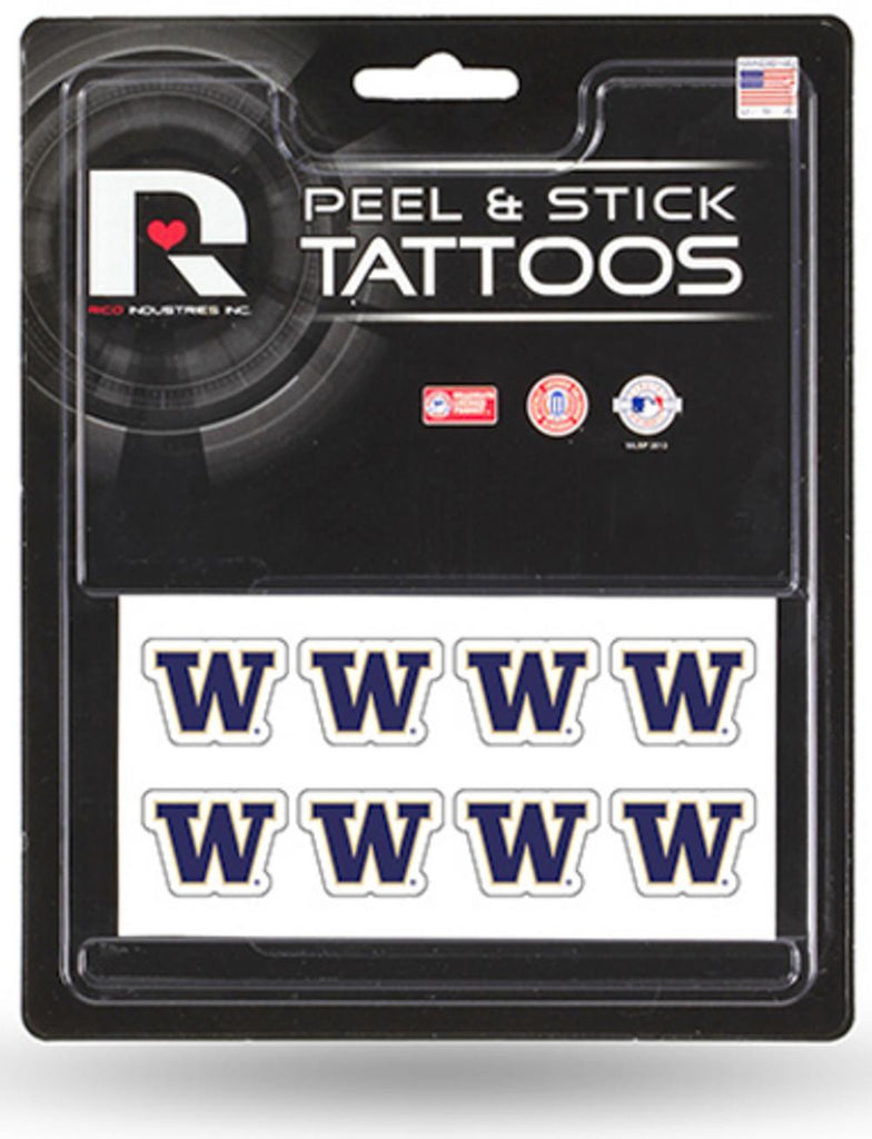 NCAA Washington Huskies 8 Piece Temporary Tattoos