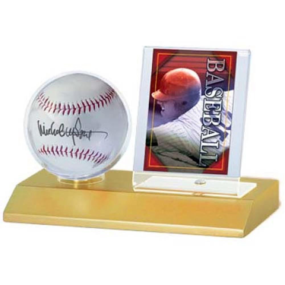 Ultra Pro Wood Base Balll And Card Holder