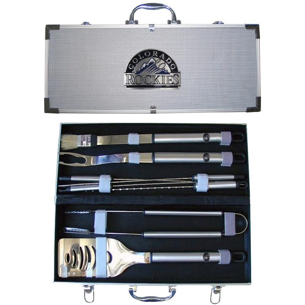 MLB Colorado Rockies 8 Piece BBQ Tools Set