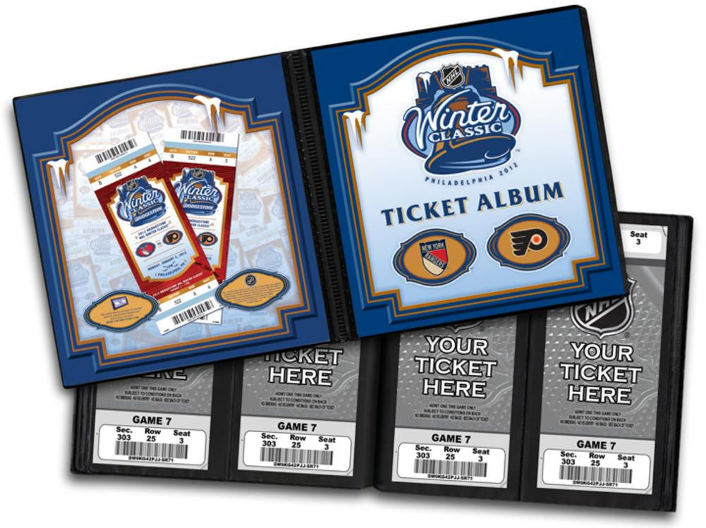 2012 NHL Winter Classic Ticket Album - Rangers Vs Flyers