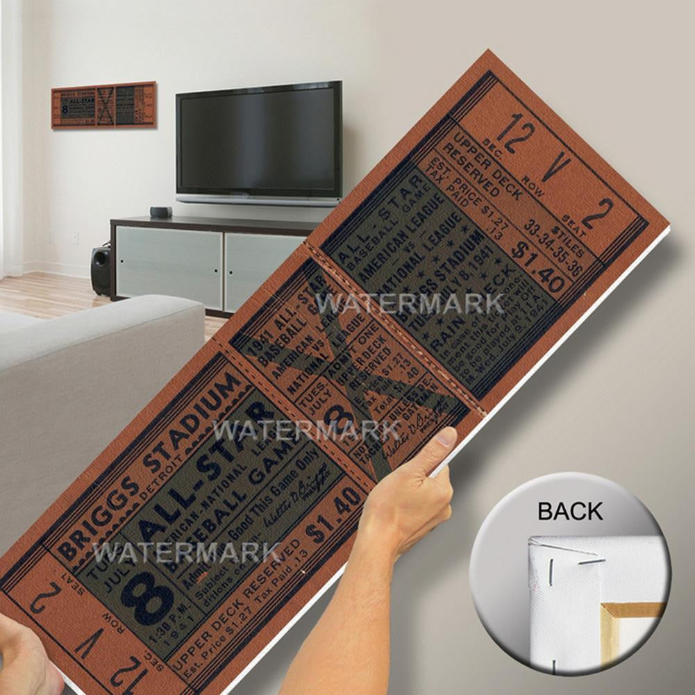 1941 All-Star Game Canvas Mega Ticket - Detroit Tigers (Host)